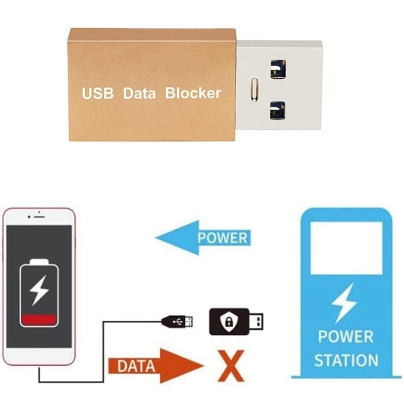Lyaciomn 5PCS USB Data Blocker Charge-Only USB Blocker Adapter for