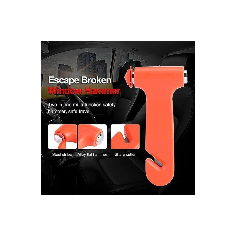 2 pcs Car Safety Hammer Seatbelt Cutter Window Punch Breaking