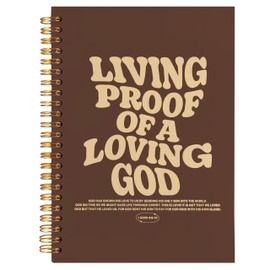 BearCake Christian Journals for Men, Living Proof of a Loving God Christian Notebook, Bible Notebooks for Note Taking, Bible Journaling Notebook, Hardcover Spiral Notebook 5.5x8.3