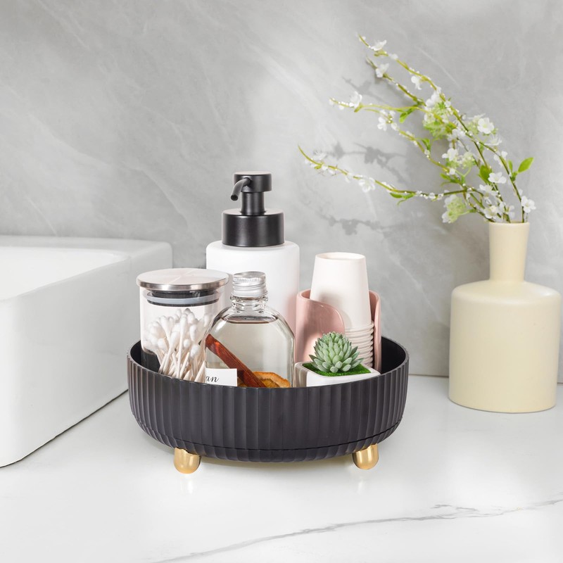 Makeup Perfume Organizer Tray 360 Degree Rotating Lazy Susan Skincare