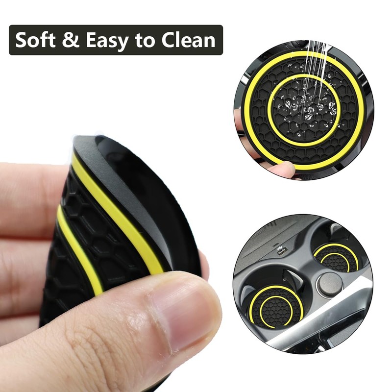JUNAHAA Car Cup Coaster Universal Automotive Waterproof Non-Slip Cup Holders