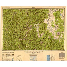 YellowMaps Weed CA topo map, 1:250000 Scale, 1 X 2 Degree, Historical, 1950, Updated 1950, 23.6 x 28.9 in - Tyvek