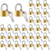 Hotop 32 Pieces Mini Padlock Small Solid Brass Locks 1.25