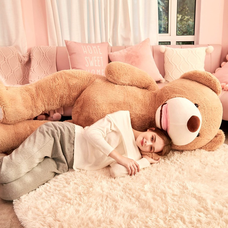 IKASA Giant Teddy Bear Plush Toy Stuffed Animals(Brown,78 inches)