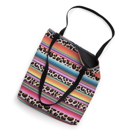 Funny Mexican Serape Fiesta Leopard Striped Pattern Tote Bag