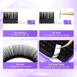 NAGARAKU Pestañas Individuales Clásicas 1:1 Alta Capacidad 54 Filas 0.03 D Curl 7-15mm Longitud De Mezcla Pestañas Postizas Con Volumen Individuales Naturales Suave Extensiones De Pestañas Negro Mate