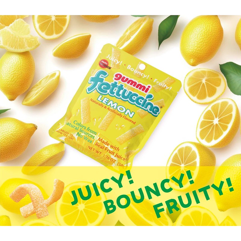 Fettuccine Gummi Lemon (10-pack) (Lemon)