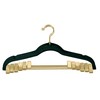 Simplify 6 Pack Velvet Hangers with Clips in Emerald
