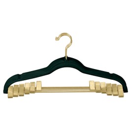 Simplify 6 Pack Velvet Hangers with Clips in Emerald