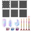 Mermaid Scale Stencil Set 9 Pieces Reusable Mermaid Face Makeup