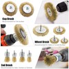 Wire Brush Drill, 12-Piece Brass Brush, Wire Brush Set with
