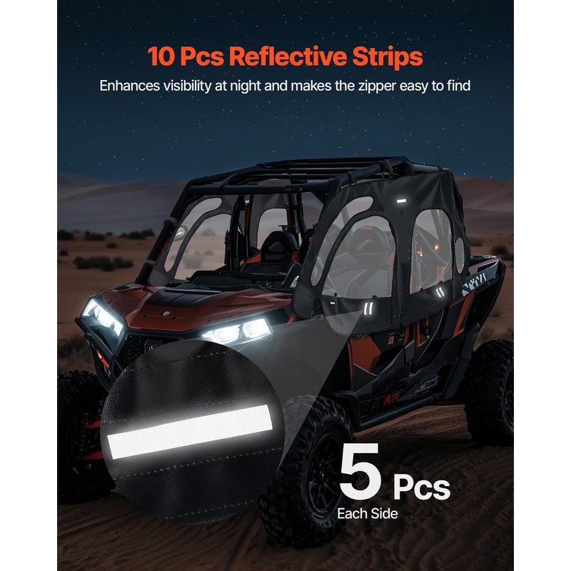 VEVOR Cab Enclosure Upper Doors, Compatible with Polaris RZR XP4
