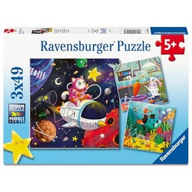 Ravensburger Children's Puzzle 3 x 49 Pieces Animal Scientist