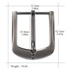 LAXPICOL 1.5"(40mm) Solid Sturdy Single Prong Square Belt Buckle For