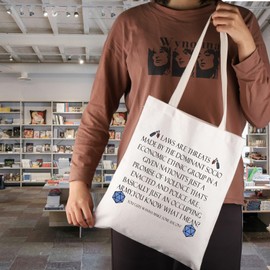 JNIAP DandD Gift Laws Are Threats Tote Bag Role Playing Games Gift D20 Dice Gfit (Laws Are Threats Tote Bag)
