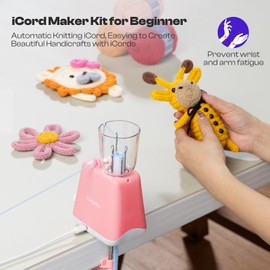 Caydo Caydo iCord Maker Kit for Beginners, 92pcs i-Cord Knitting Set for DIY Handicrafts Making, Quickly Knitting iCord with i Cord Knitting Machine Create Pretty Crafts, Ideal Present for Knitting Lovers