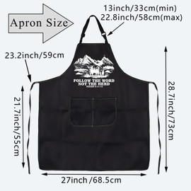 BDPWSS Christian Apron With Pockets Bible Verse Gift Follow The Word Not The Herd Isaiah 8:11-13 Biblical Spiritual Gift (Isaiah 8:11 AP)