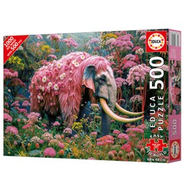 Educa - Puzzle 500 Pieces for Adults | Floral Elephant, Size 48 x 34 cm, from 11 Years (20228)