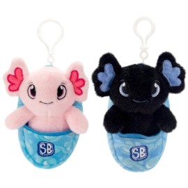 Plush Toys Wanderland Pack of 2 Axolotl Swaddle Babies Plush Keychain 4.5” -Plush Toy Figures Keychain