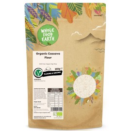 Wholefood Earth Organic Cassava Flour – 250g | GMO Free | Vegan | High Fibre | Certified Organic