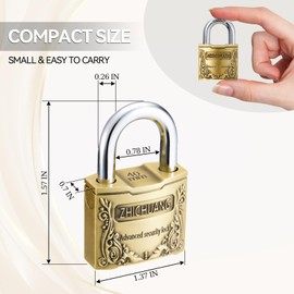 Antique-Style Copper Padlock with 3 Keys - 40mm Heavy Duty Security Lock, Vintage Design, Durable & Corrosion-Resistant for Home, Luggage, Storage (40mm)