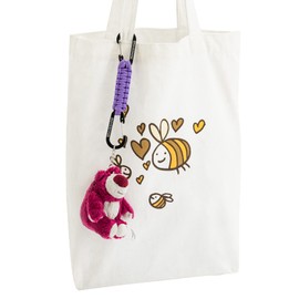 BRAVESHINE Carabiner Key Ring Carabiner Hook with Strap, Carabiner Key Ring Short with Carabiner for Children, Men, Women (1 Black, 1 Purple)