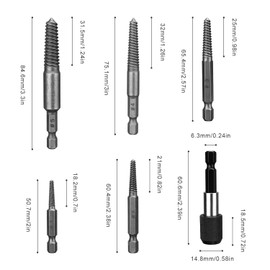 JANDH Screw Extractor Set, Screw Extractor Set, Screw Extractor Tool with Magnetic Bit Holder, for Removing Damaged Screws, Suitable for Woodworking