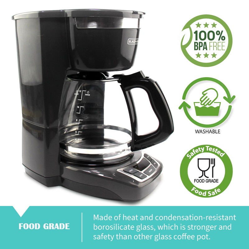 12-Cup Replacement Carafe Compatiable with Black and Decker Coffee Maker