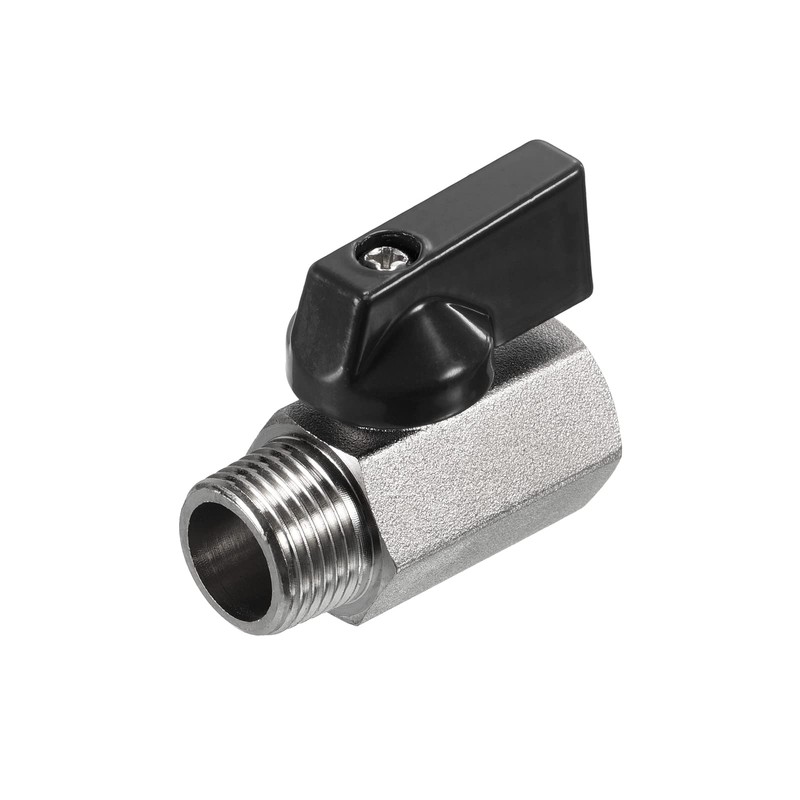 PATIKIL 3/8 NPT Brass Mini Ball Valve, 1 Pack NPT