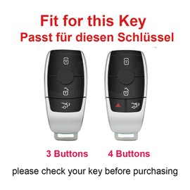 TECART Aluminium Alloy Car Key Case Cover Fits Toyota Aygo Yaris Corolla C-HR Camry GT86 GR Supra Prius Prado Mirai Key Cover Accessories Key Fob 2 Button Brown B