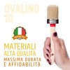PENNELLIFICIO 2000 Oval Brush, Wooden Handle, Size 10, Wood, Brown,