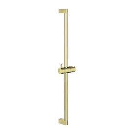 Cascada 25" Bathroom Shower Slide Bar with 360° Adjustable Handheld Shower Holder | Wall Mounted Shower Sliding Bar - Round Shape & Brass Material (Brushed Gold)