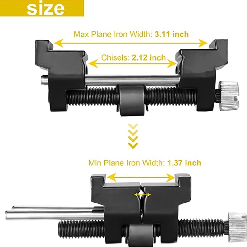 Honing Guide Adjustable Alloy Chisel Sharpening Jig Fixed Angle Sharpening