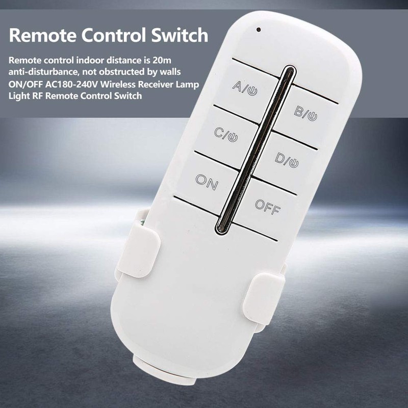 RF Remote Control Switch 1/2/3/4 Ways On/Off AC180-240V 1000W Wireless