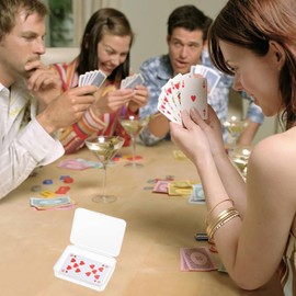 ANYUANKW Pack of 5 Playing Cards Box Storage Box Empty Card Box Transparent Plastic Playing Card Box for Bank Cards Business Cards Trading Cards