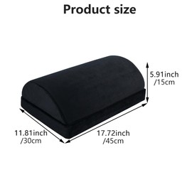 Adjustable Foot Rest Under Desk,Adjustable Detachable Comfort Foot Rest,Large Premium Velvet Soft Foam Footrest for Back, Lumbar, Knee Pain (Black)