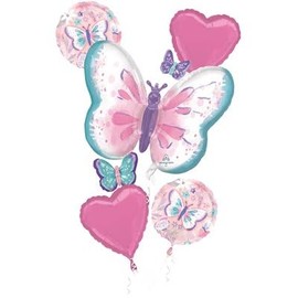 Anagram Butterflies Flutters Happy Birthday Bouquet of Balloons