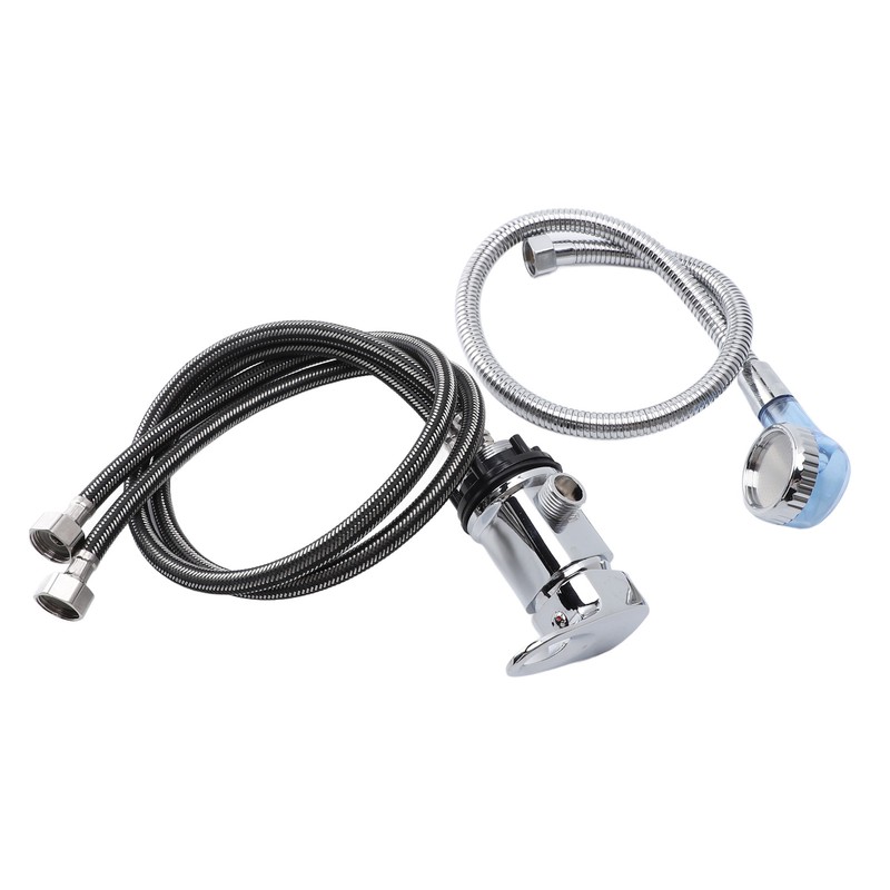80cm Salon Shampoo Bowl Faucet 70cm Hose M Size Blue