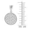 Dainty 925 Sterling Silver Flower Of Life Sacred Geometry Charm