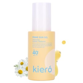KIERO - Protector Solar Facial en Gel SPF 40 Piel Grasa y Mixta - Bloqueador Solar Coreano Ligero No Graso - Manzanilla, Azuleno y Pantenol - Vegano, 
