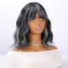 Smilco 2025 New 14-inch Black and White Gradient Highlights Wave