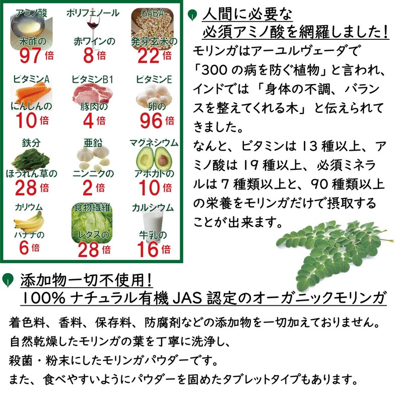 Organic Me モリンガパウダー 150g USDAオーガニック スーパーフード
