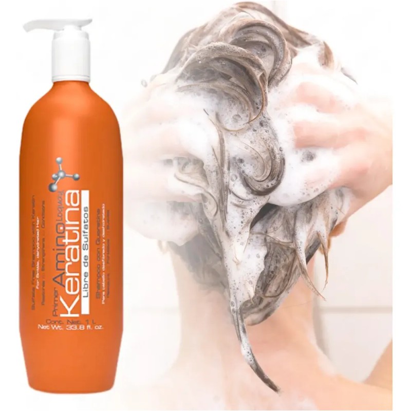 Primer Amino Keratina Shampoo Libre De Sulfatos 1l Loquay