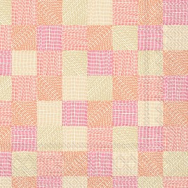 IHR Ideal Home Range Party Napkins Disposable 3-Ply Paper Lunch Napkin Pack, 6.5" x 6.5", Square Sampler (Pink), 20-Count