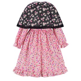 ReliBeauty Old Lady Costume for Kids Grandma Dress Up Old Person Granny for Girls 100 Days of School with Old Woman Cosplay Set, 5/120