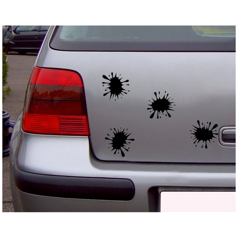 Samunshi® Paint Splashes Sticker Set of 4 4 x 6.6