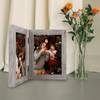 Frametory, 5x7 Double Hinged Picture Frame with Glass Front, Engineered