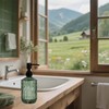 Hzxcuim 18oz Green Glass Soap Dispenser, Refillable Kitchen, Bathroom Thick