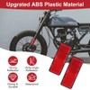 AYBUY 4Pcs Motorcycle Reflectors, Bolt Screw Rectangular Safety Reflector, Strong