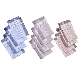 12 Pcs 40cm Cotton Men Handkerchiefs Elderly Handkerchief Sweat Absorbent Handkerchiefs Set